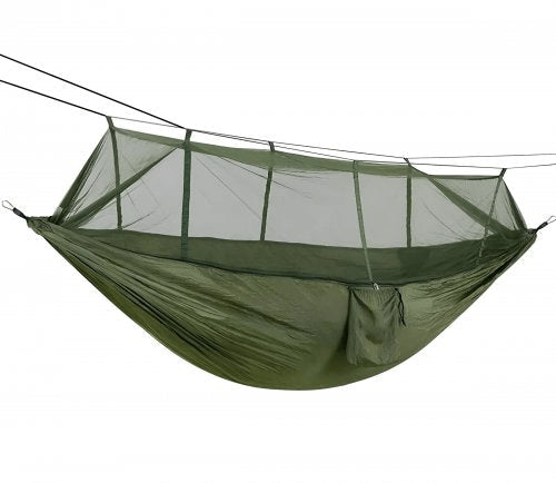 Turistická hojdacia sieť s moskytiérou