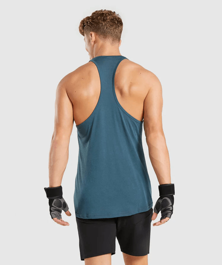 Gymshark Pánske tričko Chalk Stringer 4390