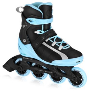 MrsFIT Dámské fitness kolieskové korčule, čierno-modré, ABEC7 Carbon, veľ. 37