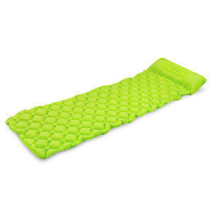AIR BED PILLOW Nafukovací matrac s vankúšikom, 190 x 60 x 6 cm, R-Value 2.5, zelená