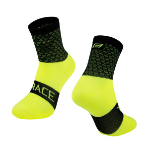 FORCE ponožky TRACE, čierno-fluo
