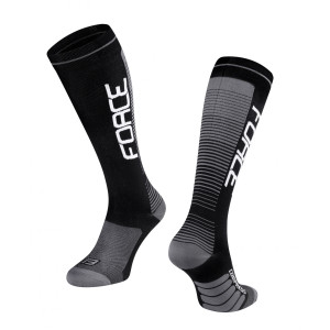 FORCE ponožky COMPRESS, čierno-šedé