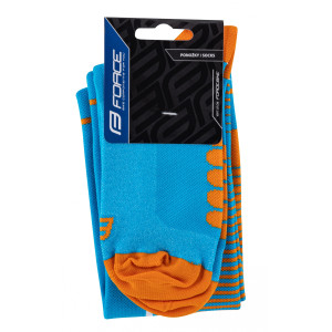 FORCE ponožky COMPRESS, modro-oranžové