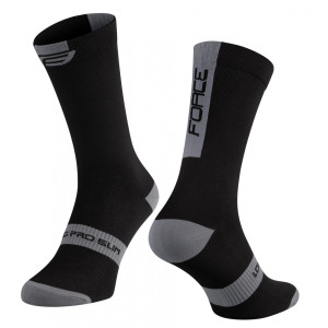 FORCE ponožky LONG PRO SLIM, čierno-šedé