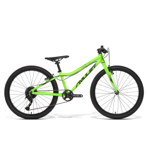 detský bicykel AMULET 24 Tomcat, zelená fluo metalíza/čierna/biela lesklá, 2022