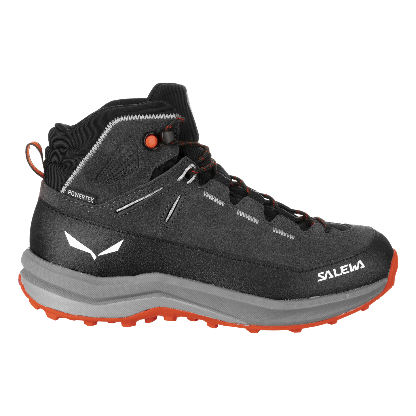 Salewa Detské trekové topánky JR MTN TRAINER 2 MID PTX Onyx/Alloy, EU 31-5