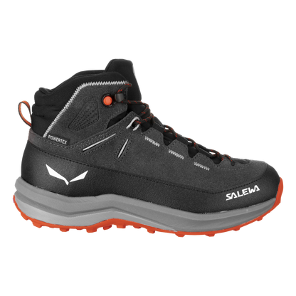 Salewa Detské trekové topánky JR MTN TRAINER 2 MID PTX Onyx/Alloy, EU 31-5