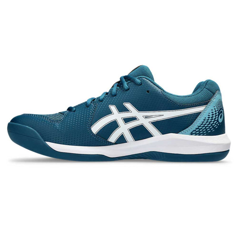 Asics Gel-Dedicate 8 Teal/White - halová pánska obuv UK - 11,5-5