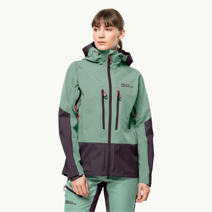 Jack Wolfskin Dámska skialpová bunda Alpspitze 3l granite green, L-2