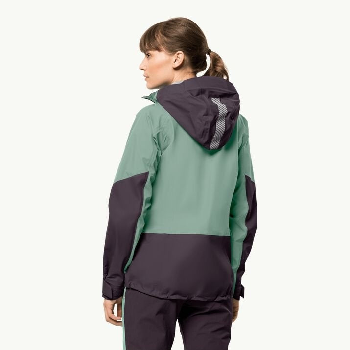 Jack Wolfskin Dámska skialpová bunda Alpspitze 3l granite green, L-1