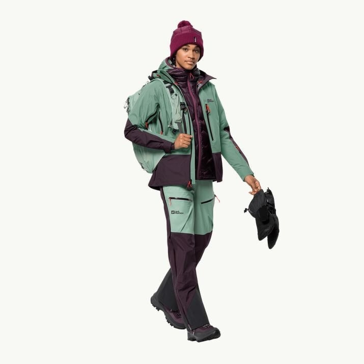 Jack Wolfskin Dámske skialpové nohavice Alpspitze 3l granite green, 42-7