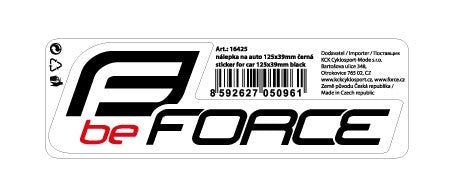 FORCE nálepka na auto 125x39mm, čierna-0