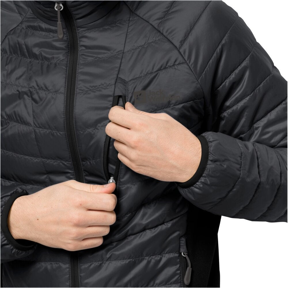 Jack Wolfskin Pánska zateplená bunda Routeburn Pro Ins black, S-3