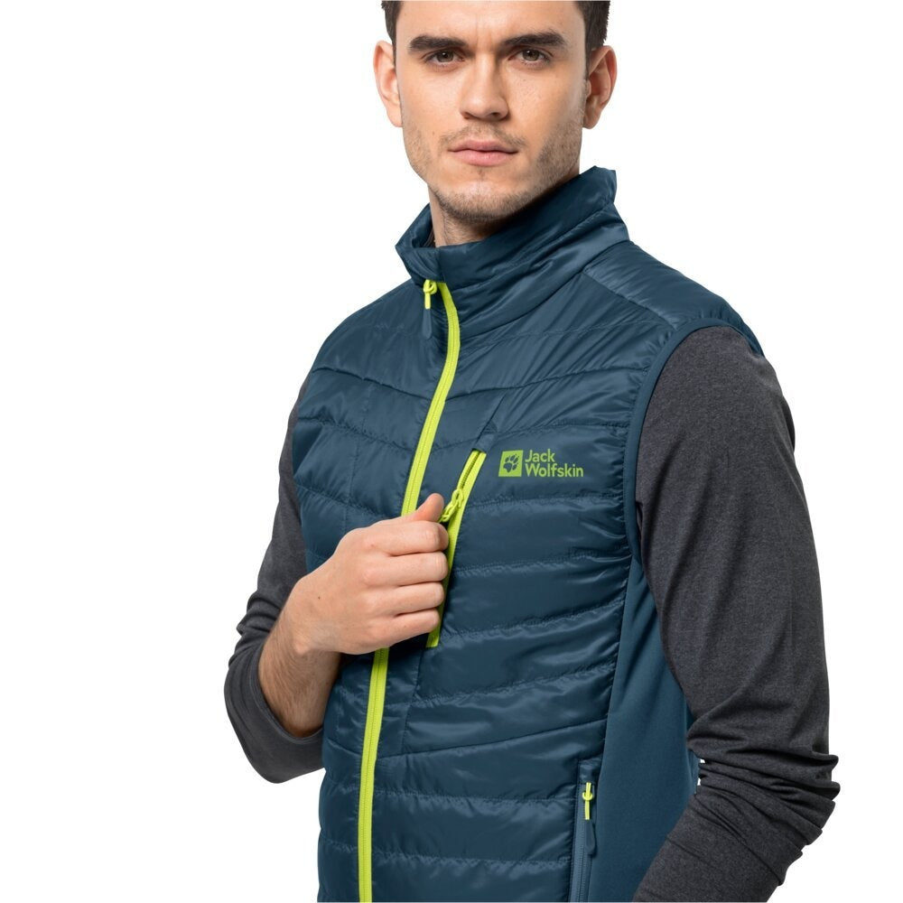 Jack Wolfskin Pánska zateplená vesta Routeburn Pro Ins dark sea, S-3