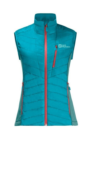 Jack Wolfskin Dámska zateplená vesta Routeburn Pro Ins tile blue, S