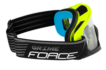 FORCE okuliare GRIME zjazdové čierno-fluo, číre sklo-1