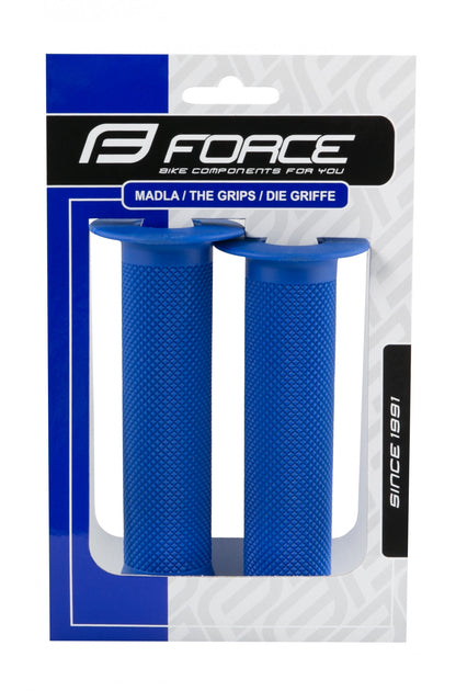 FORCE gripy BMX130 gumové, modré, balené-1