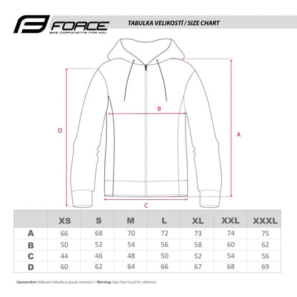 FORCE mikina ROCKY na zips, čierno-modrá-3