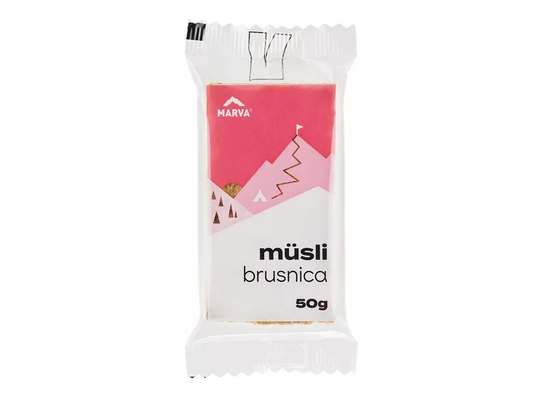 MARVA MÜSLI energetická tyčinka, 50 g, brusnica-0