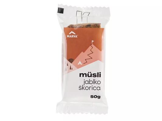 MARVA MÜSLI energetická tyčinka, 50 g, jablko/škorica-0