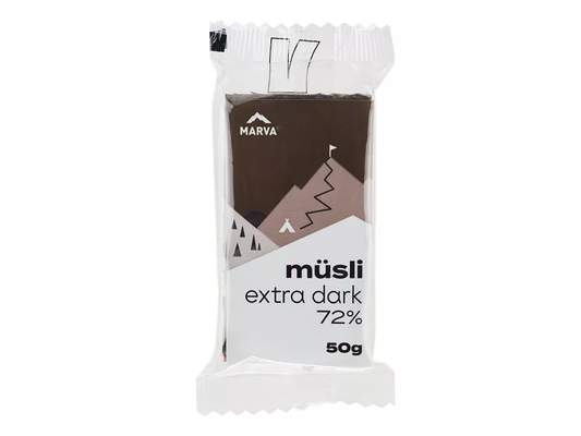 MARVA MÜSLI energetická tyčinka, 50 g, extra dark-0