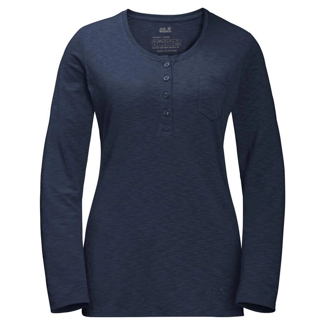 Dámske tričko Jack Wolfskin Winter Travel Henley Women