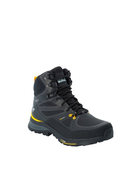 Jack Wolfskin Pánske topánky Force Trekker Texapore Mid black/burly yellow, EU 44 ½