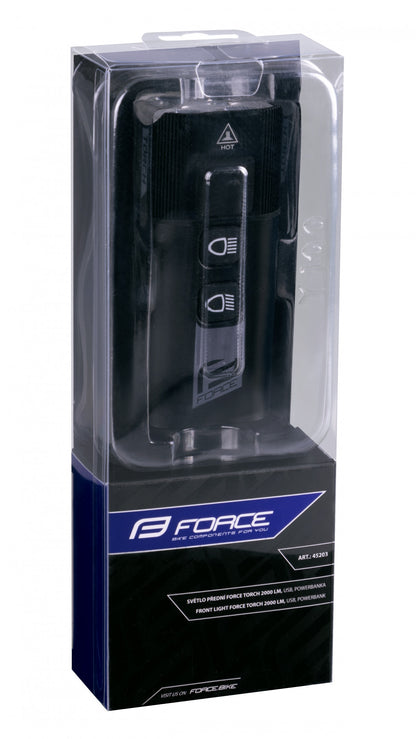 FORCE svetlo predné TORCH 2000LM USB, powerbanka-3