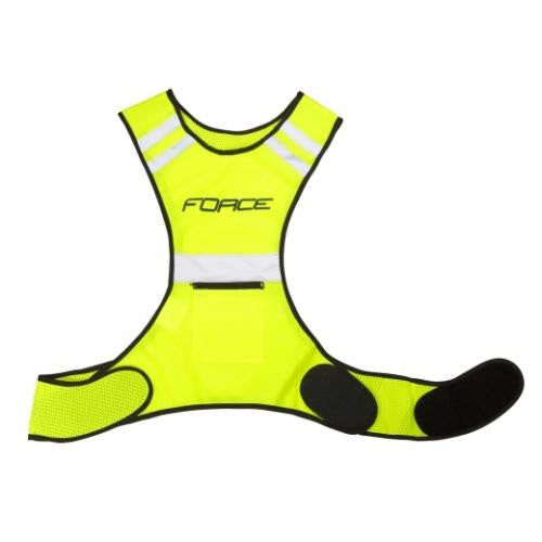 FORCE reflexná vesta SPORT do pásu, na suchý zips, fluo-0