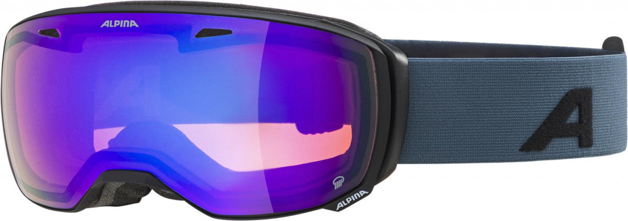 Lyžiarske okuliare Alpina ESTETICA Q black-dirtblue matt/blue-0