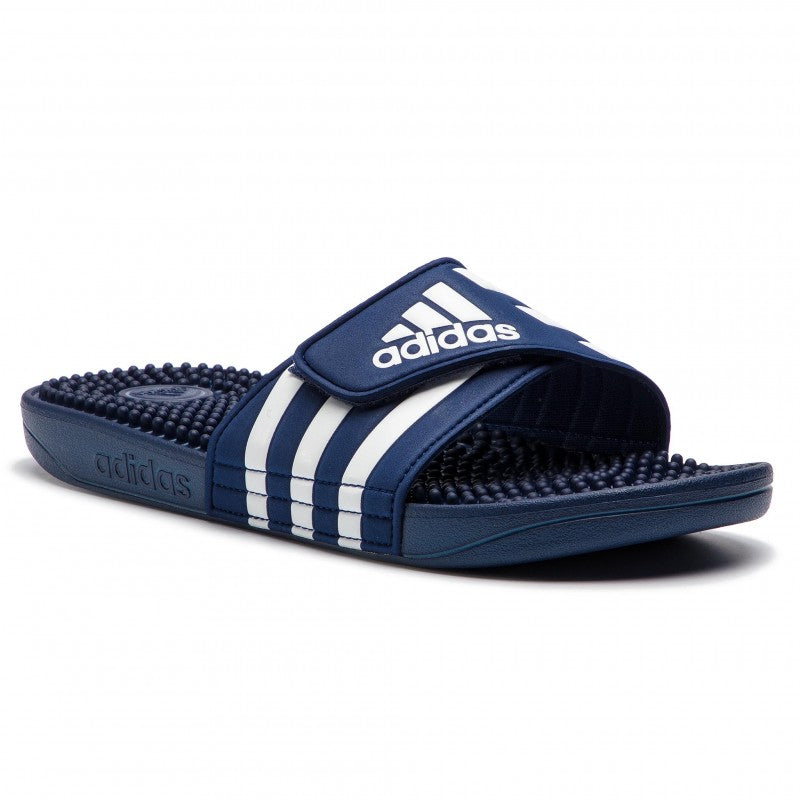 ADIDAS Pánske šľapky ADISSAGE Dark Blue/White/Dark Blue UK - 12-1