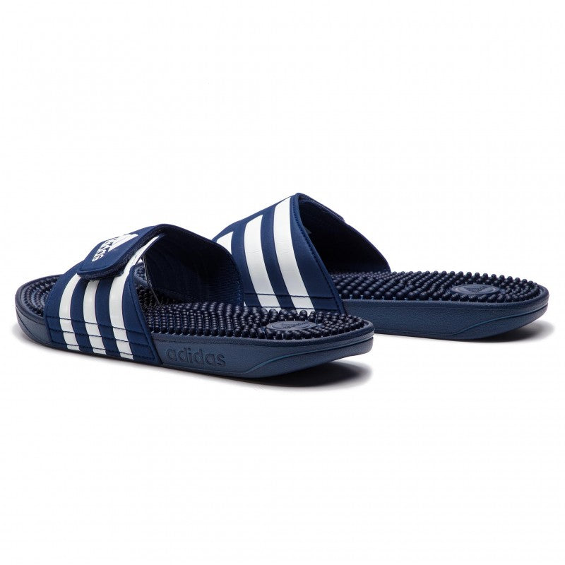 ADIDAS Pánske šľapky ADISSAGE Dark Blue/White/Dark Blue UK - 12-2