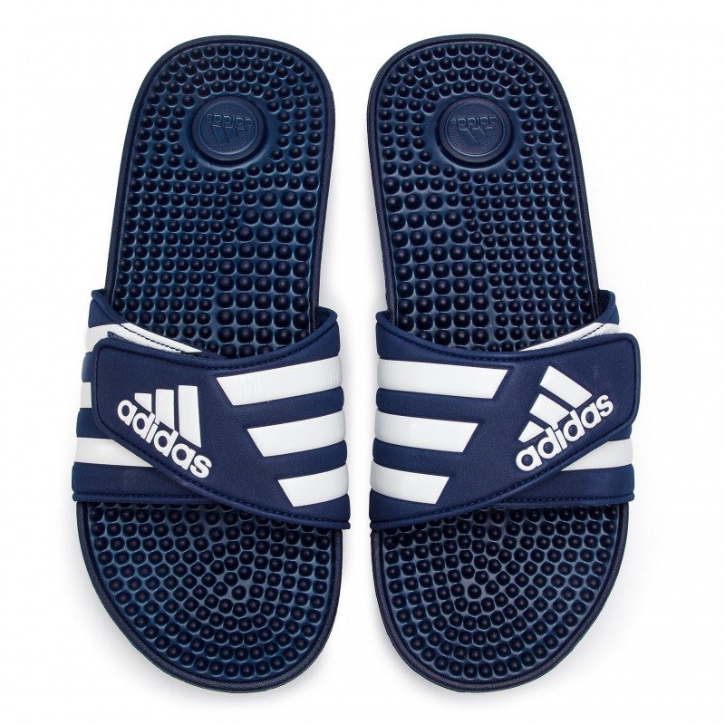 ADIDAS Pánske šľapky ADISSAGE Dark Blue/White/Dark Blue UK - 12-3