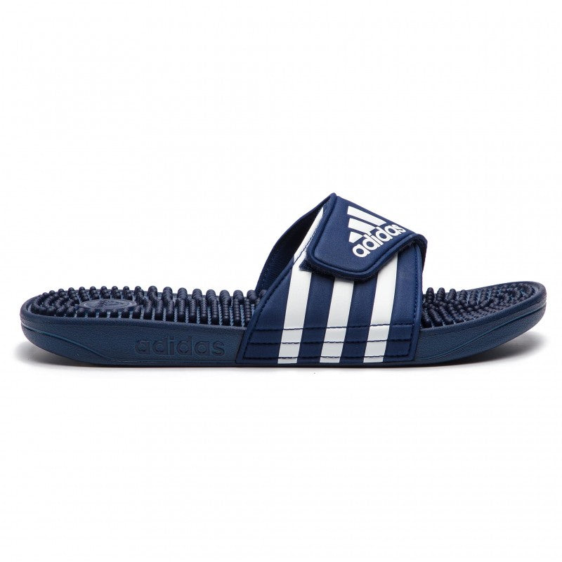 ADIDAS Pánske šľapky ADISSAGE Dark Blue/White/Dark Blue UK - 12-0