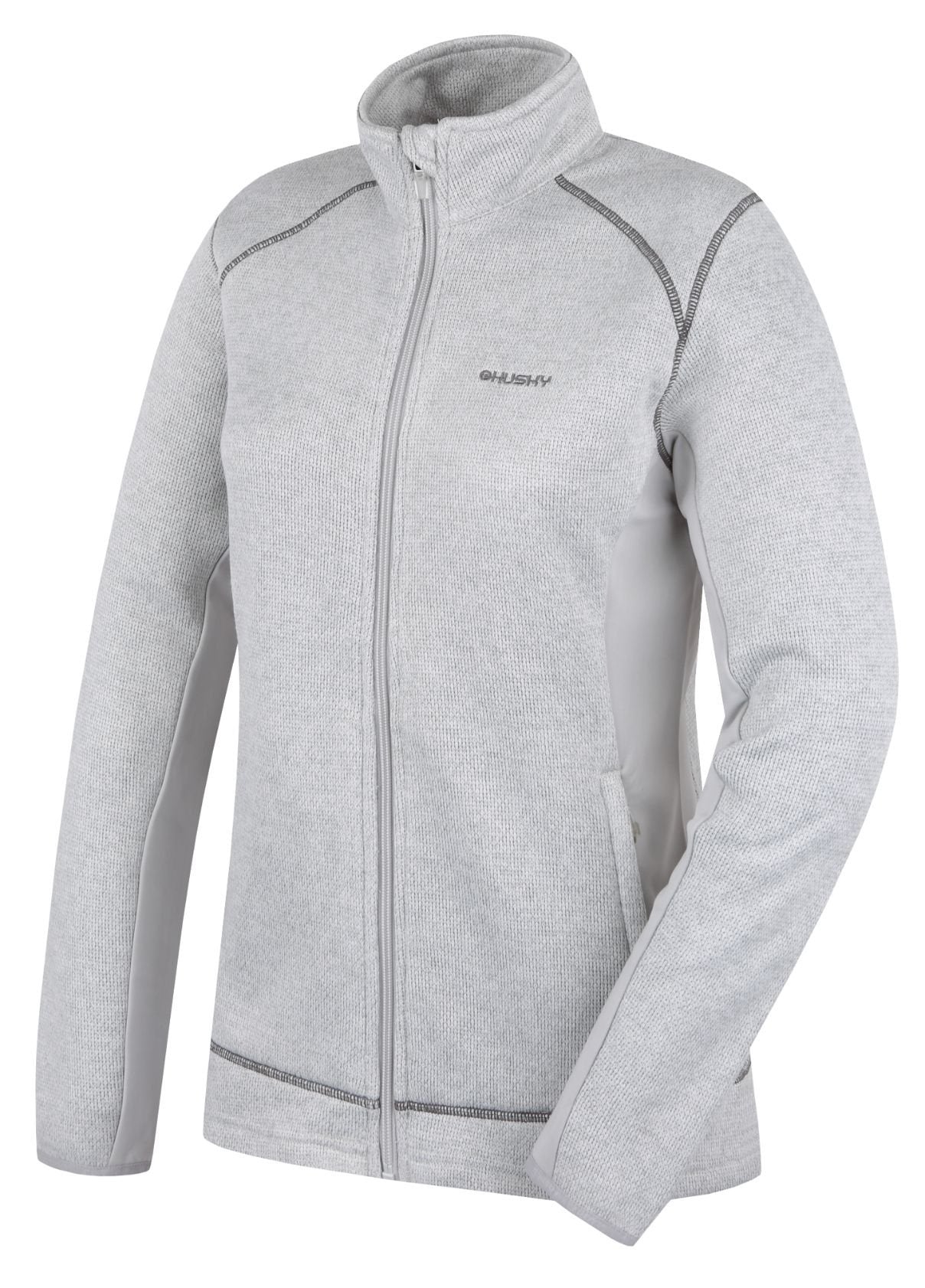 Husky Dámsky fleecový sveter na zips Alan L light grey, S