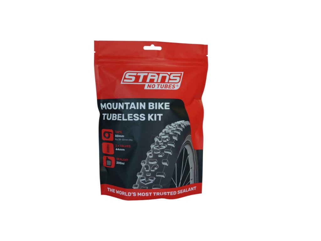 STAN’S NO TUBES MTB Sada pre bezdušové pneumatiky - tmel 200ml, vložka 30mm, 44mm ventilka (2ks)-0