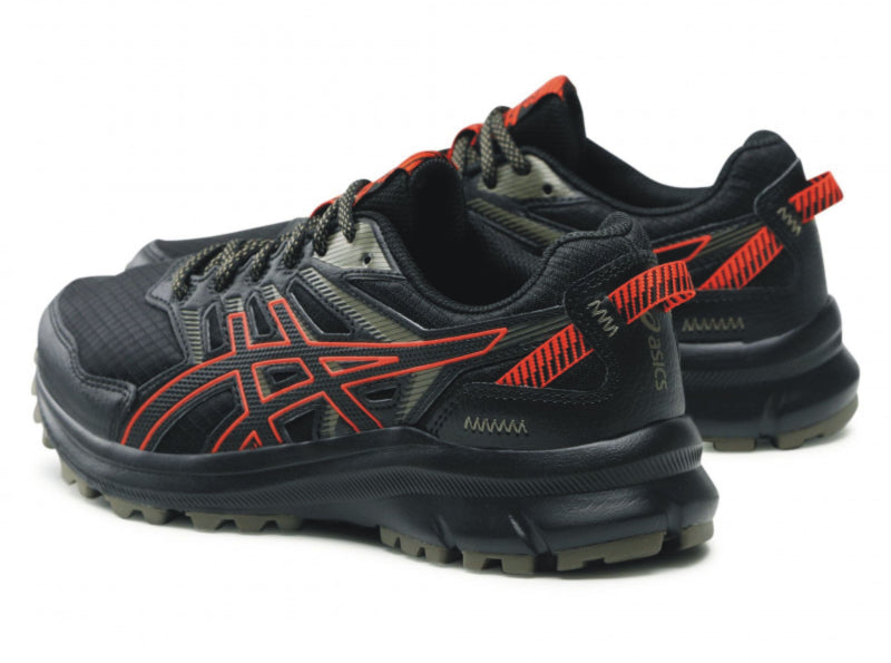 ASICS TRAIL SCOUT 2 Black/Cherry Tomato - Pánska trail bežecká obuv UK - 10,5-6