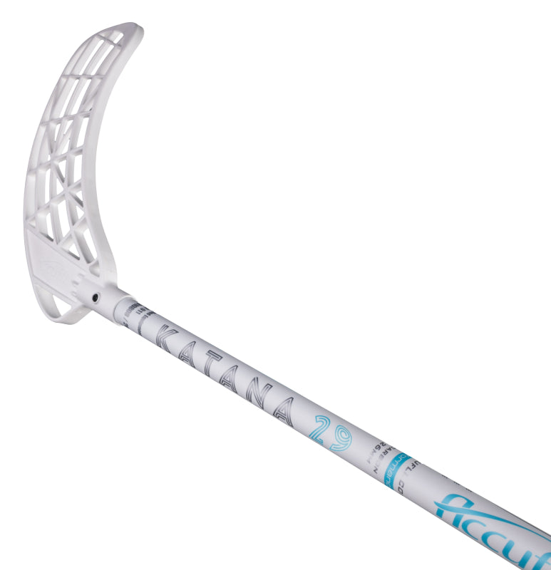 Florbalová hokejka Accufli KATANA C29 IFF - white/blue 100 cm-1