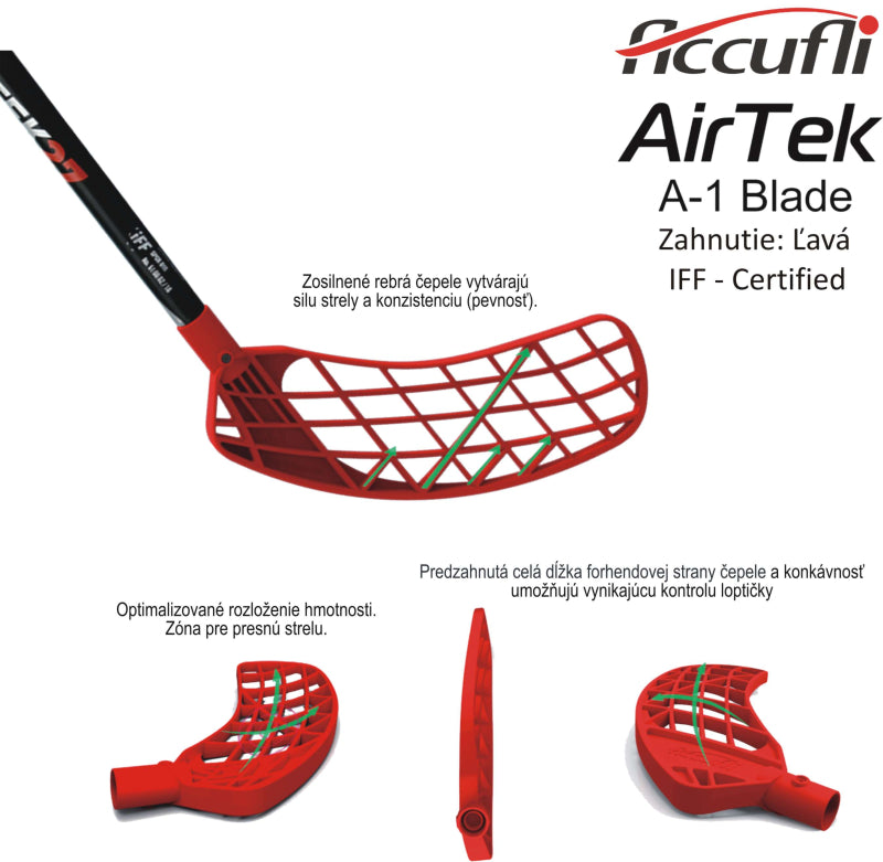 Florbalová hokejka Accufli AirTek IFF – Orange Ľavá - ľavá ruka dole-2