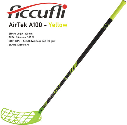 Florbalový set ACCUFLI AirTek A100 - Yellow 8 ks ľavá / 2 ks pravá-4