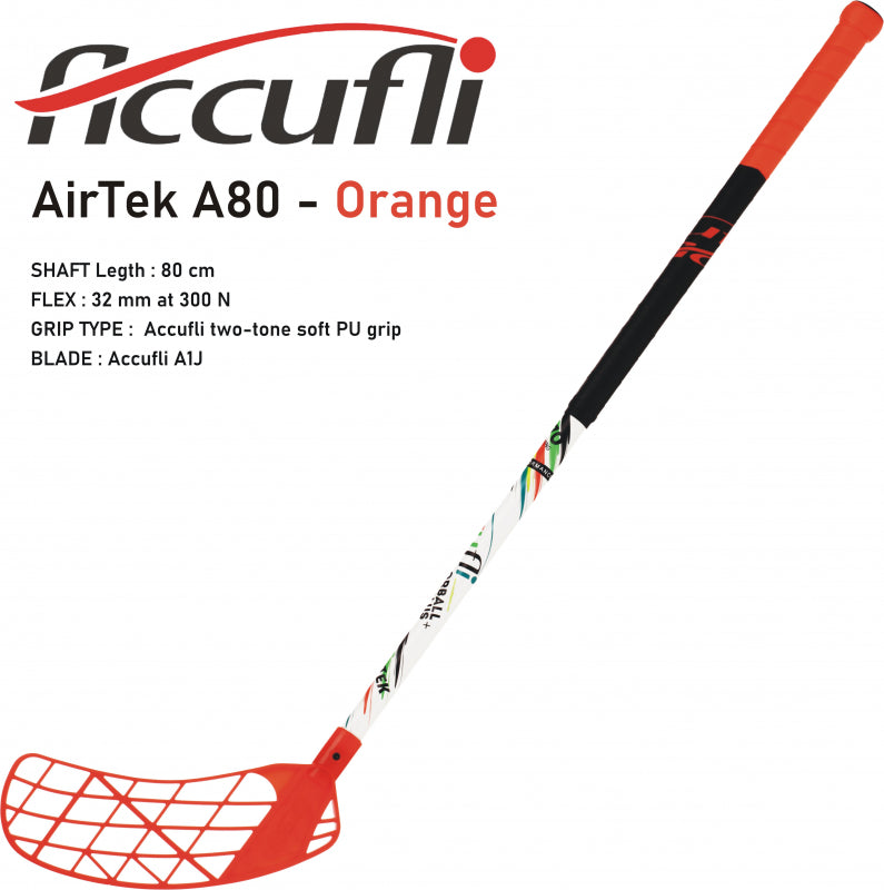 Florbalový set ACCUFLI AirTek A80 - Orange 8 ks ľavá / 2 ks pravá-3