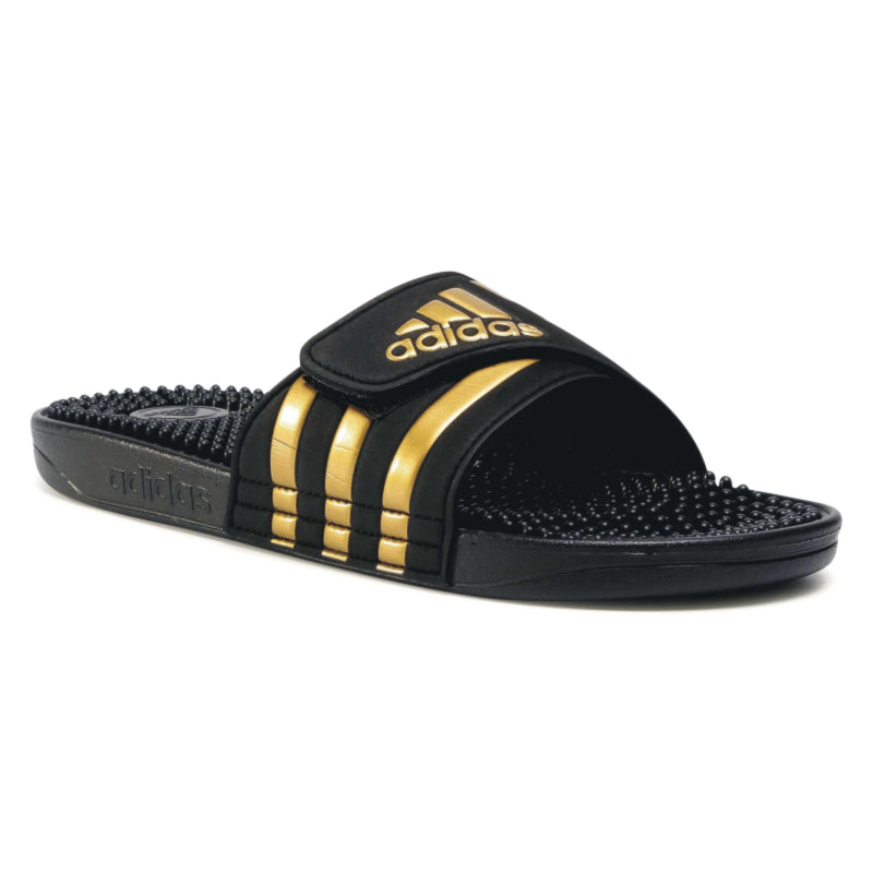 ADIDAS Pánske šľapky ADISSAGE EG6517 CoreBlack/CoreGold/CoreBlack UK - 12-6