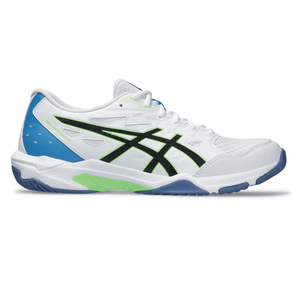 ASICS GEL-ROCKET 11 White/Lime - pánska halová obuv UK - 11,5-0