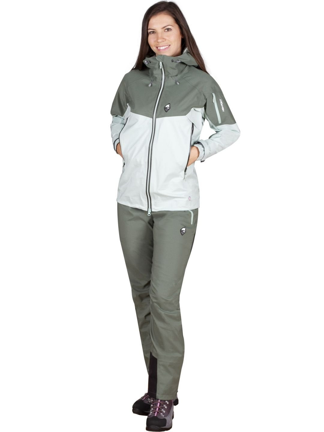 High point Dámska hardshellová bunda Explosion 5.0 lady silt green/laurel khaki, S-2