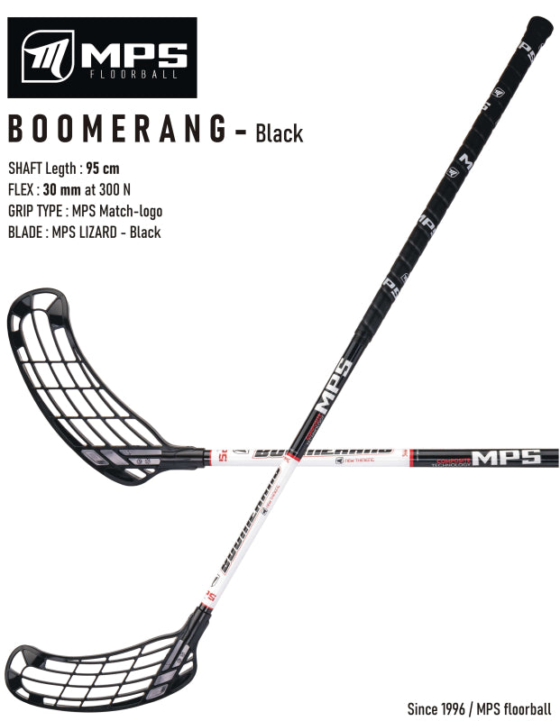 Florbalový set MPS BOOMERANG Black 10 ks ľavá / 2 ks pravá-3