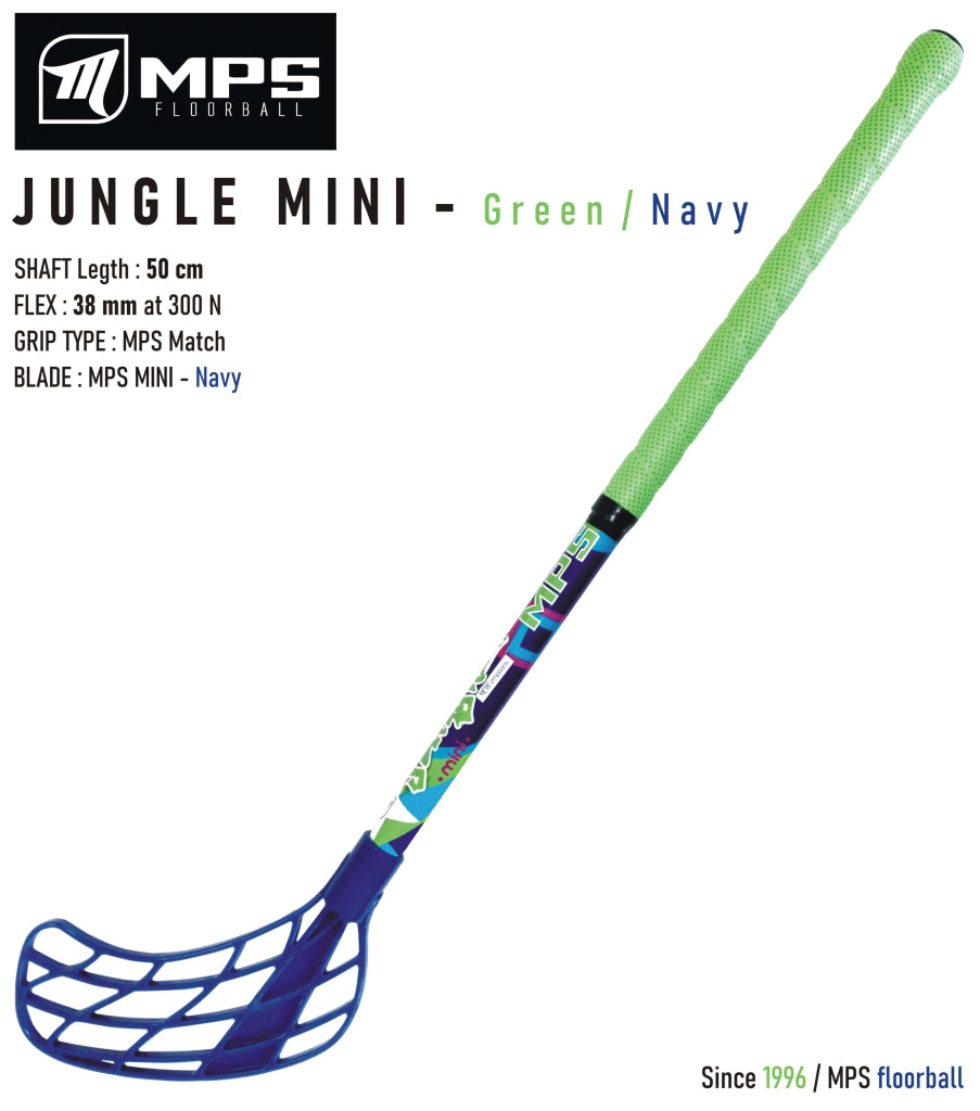 Florbalová hokejka MPS JUNGLE MINI - green/navy-0