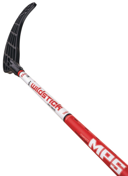 Florbalová hokejka MPS WILDSTICK Red/Black - 104 cm Ľavá - ľavá ruka dole-1