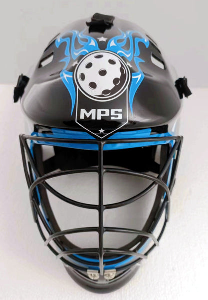 Florbalová maska MPS PRO FLAME - Black/Blue-2