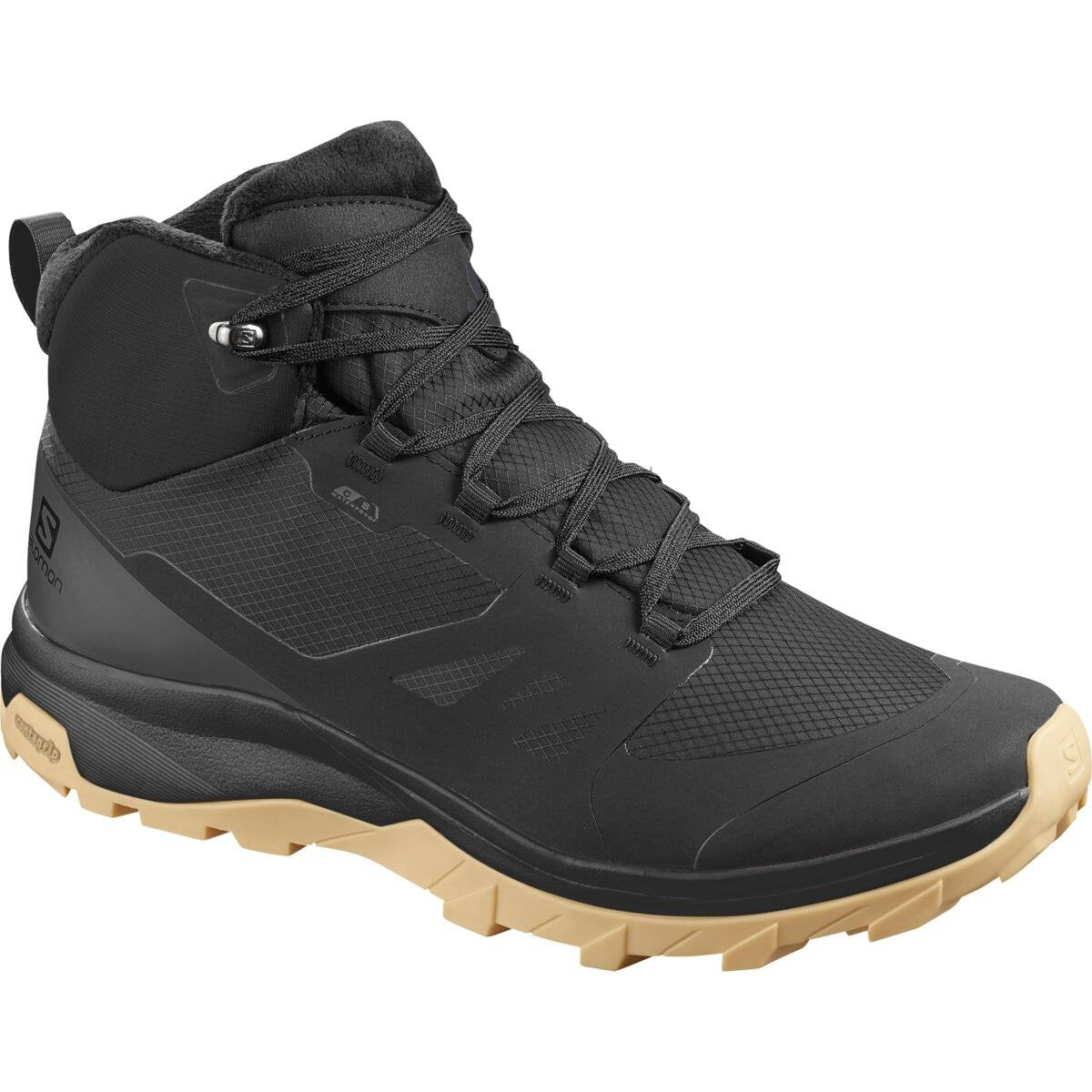 Salomon Pánske topánky Outsnap CSWP Black/Ebony/Gum, EU 46 ⅔