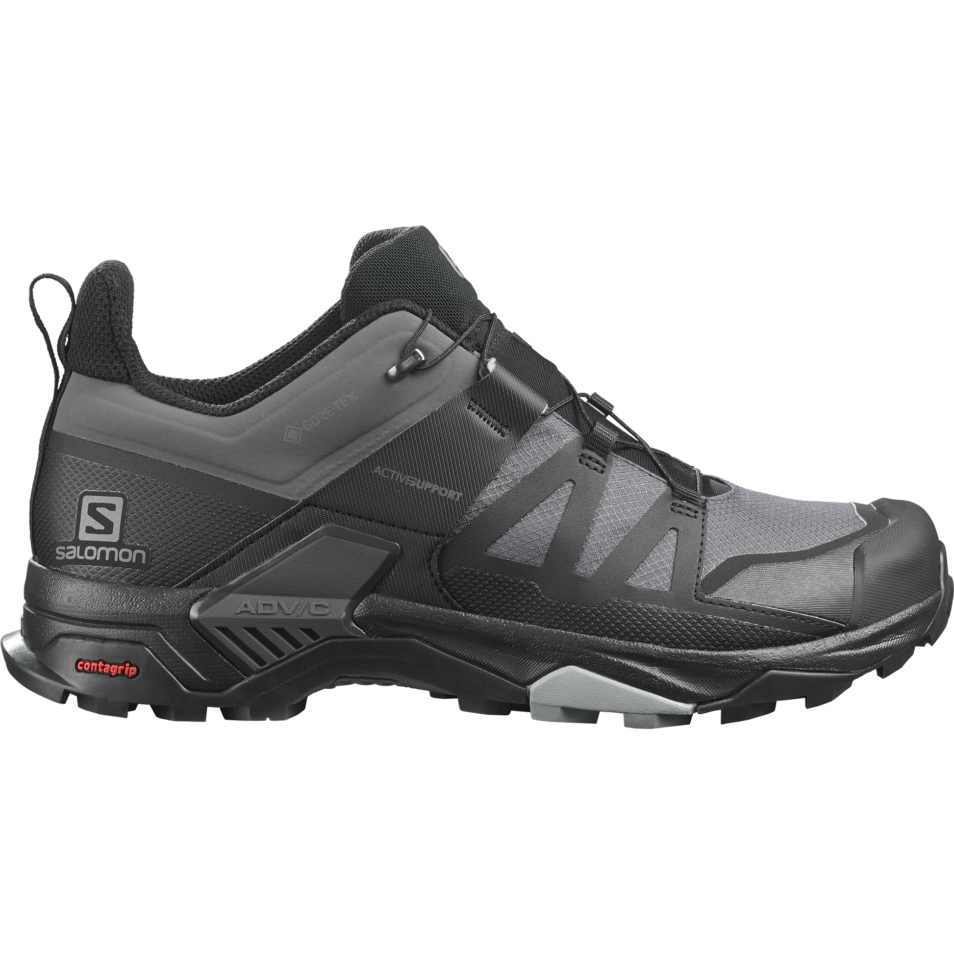 Salomon Pánske turistické topánky X ultra 4 GTX Magnet/Black/Monument, EU 44 ⅔-5